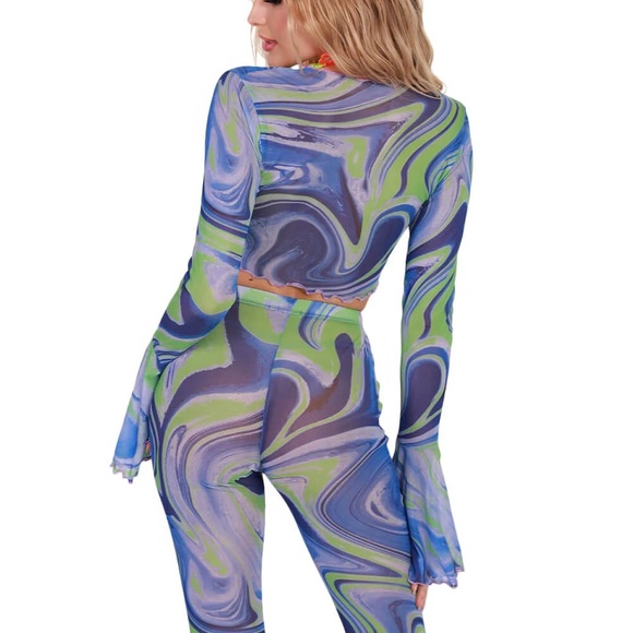 Blue Blossom Rave Outift - Picture 4 of 5